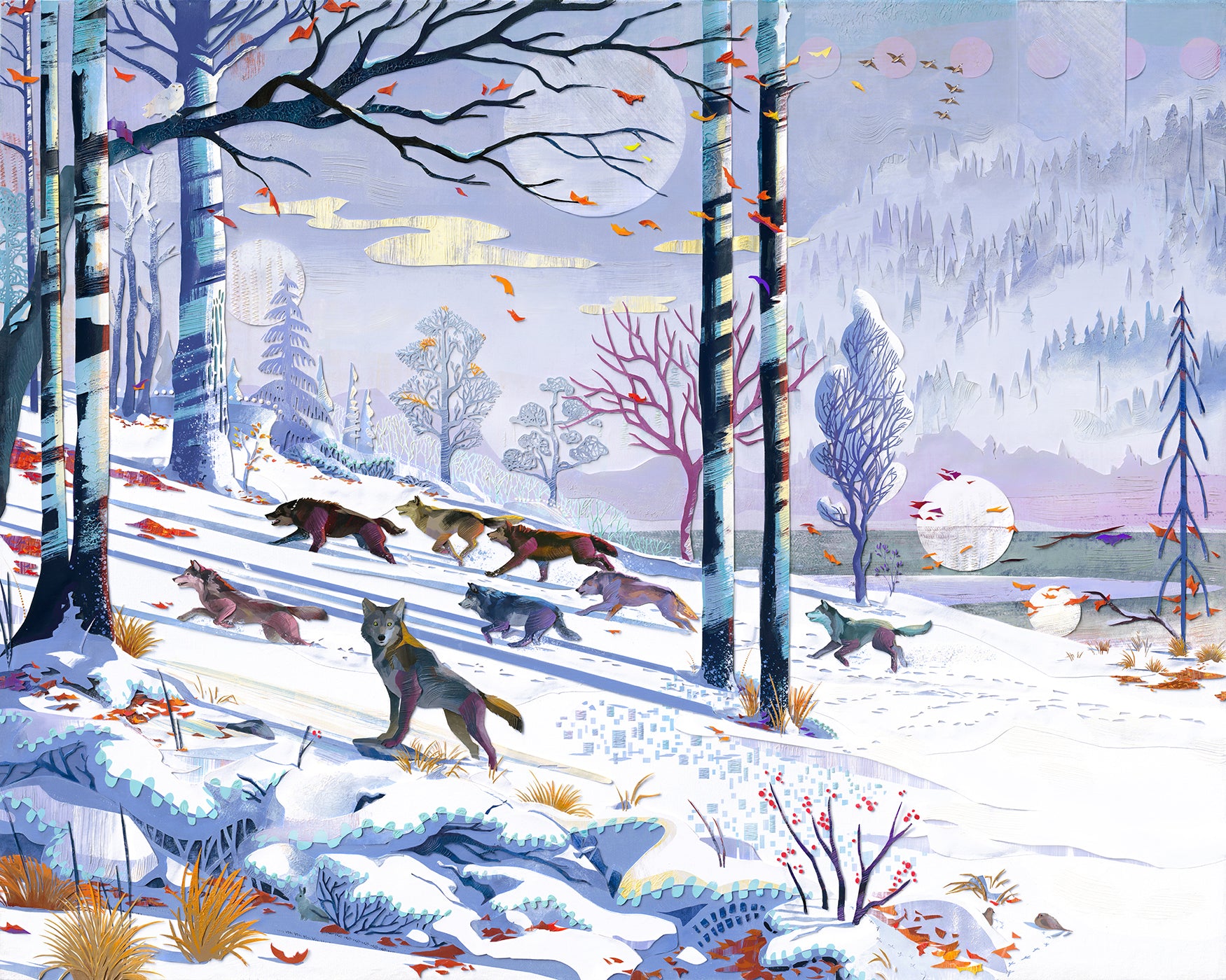 Winter Wolves (Original Painting)